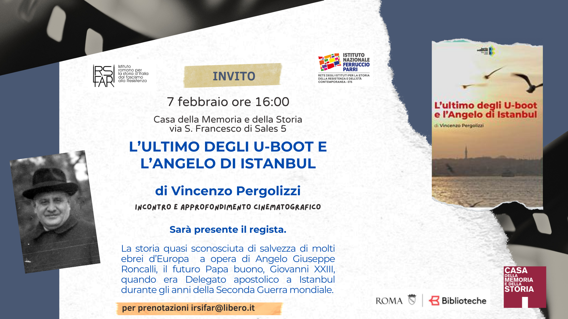 L’ultimo degli U-Boot e l’angelo di Istanbul | 7 febbraio ore 16